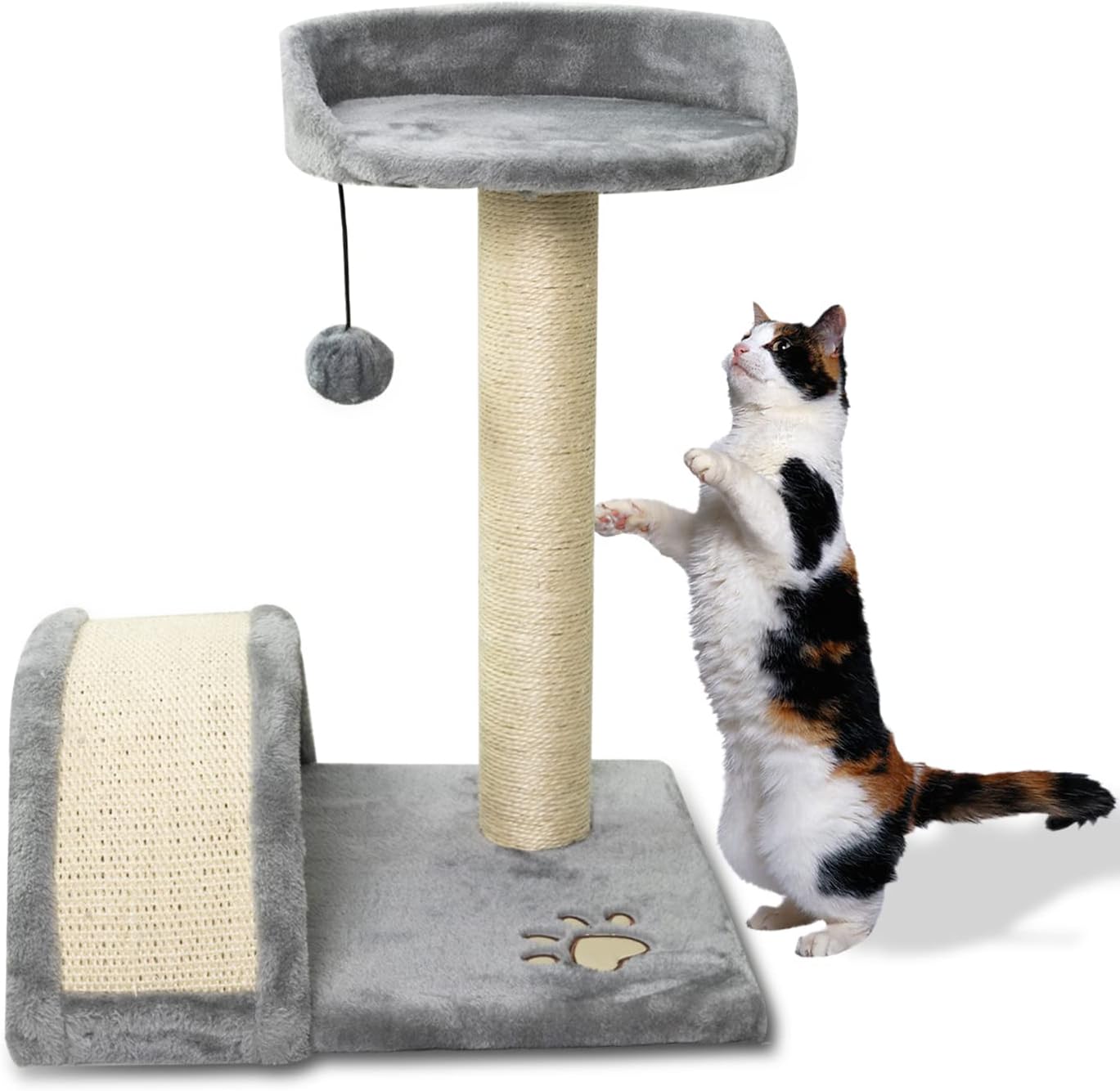 Cat Tree for Indoor Cats Cat Tower Condo with Scratching Posts Climbing Stable Stand with Hanging Ball Toys & Plush Perch for Feline…