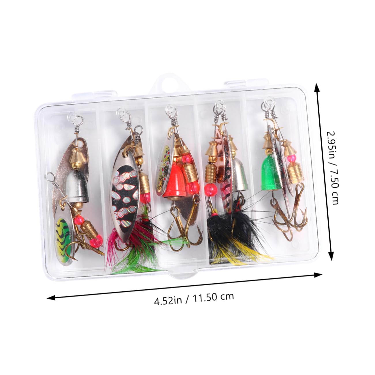 YARNOW Leurre Appât Appâts Artificiels Kit De Leurres Pince Filet Pouvoir Poisson Carpe Leurre Artificiel Spinnerbait Leurres De Pêche Appâts De Pêche De Simulation Métal