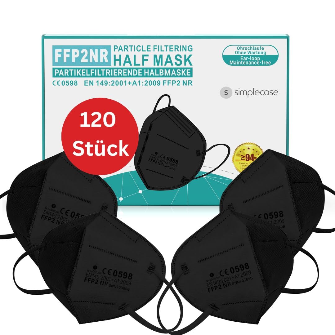 Simplecase Lot de 120 masques FFP2 certifiés par l'organisme officiellement nommé 0598