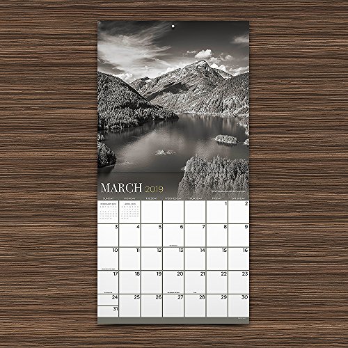 2019 America's National Parks Black And White Wall Calendar #TOP6
