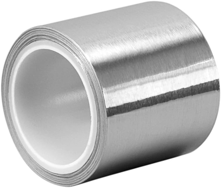 1-5-3311 Silver Aluminum Foil Tape - 1 Inches Width x 5 Yards Length Vapor Resistant Rubber Adhesive Foil Tape Roll. Adhesives and Tapes, 1.0 Count