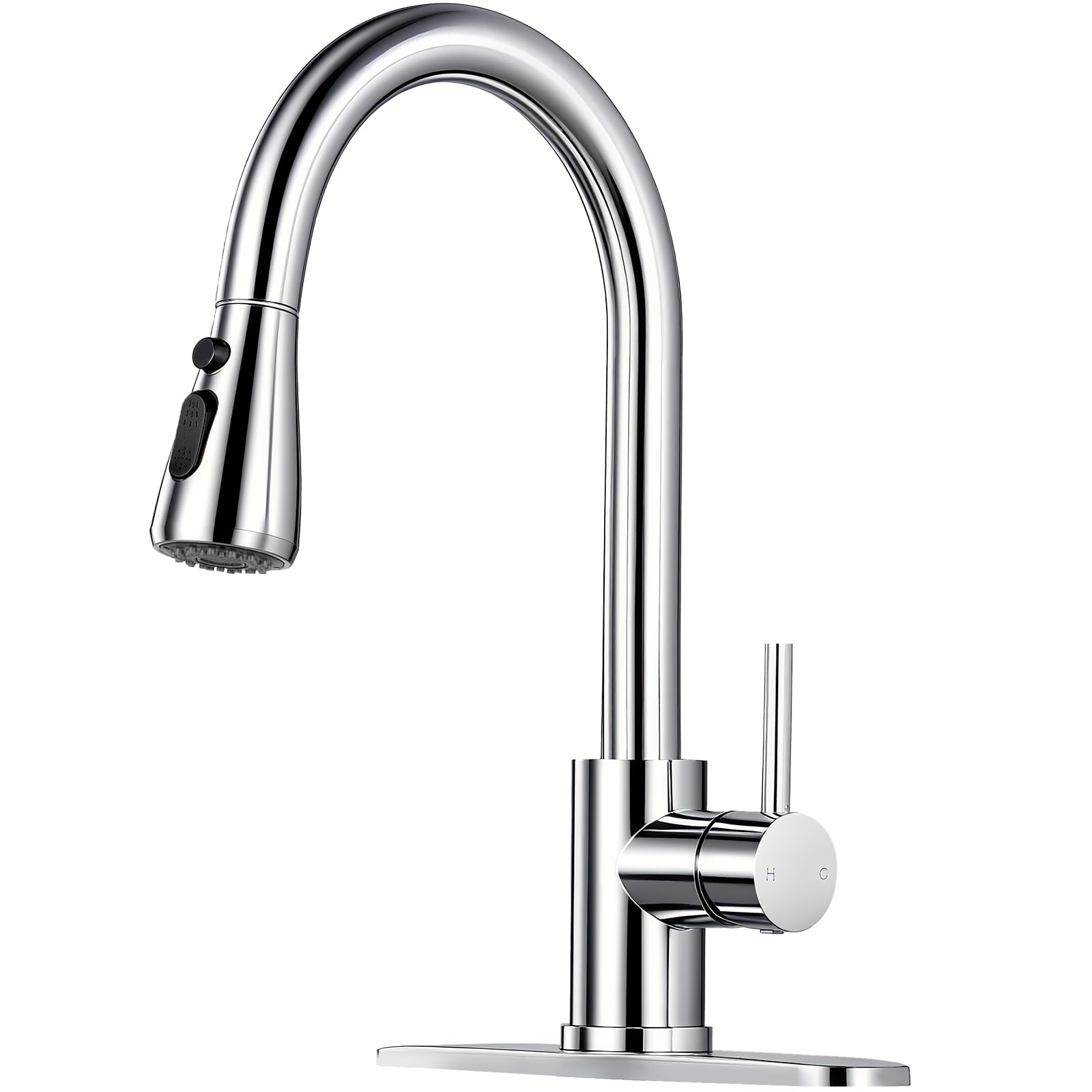 Brushed Nickel Kitchen Faucet with Pull Down Sprayer -28 Brushed Nickel Kitchen Faucet with Pull Down Sprayer -28
