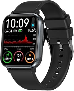 Smart Watch for Men Women(Answer/Make Call), Fitness Tracker with Heart Rate Monitor, 1.83" Touch Screen IP68 Waterproof Smartwatch, Voice Assistant Music Smartwatch for IOS Android ( Color : A )
