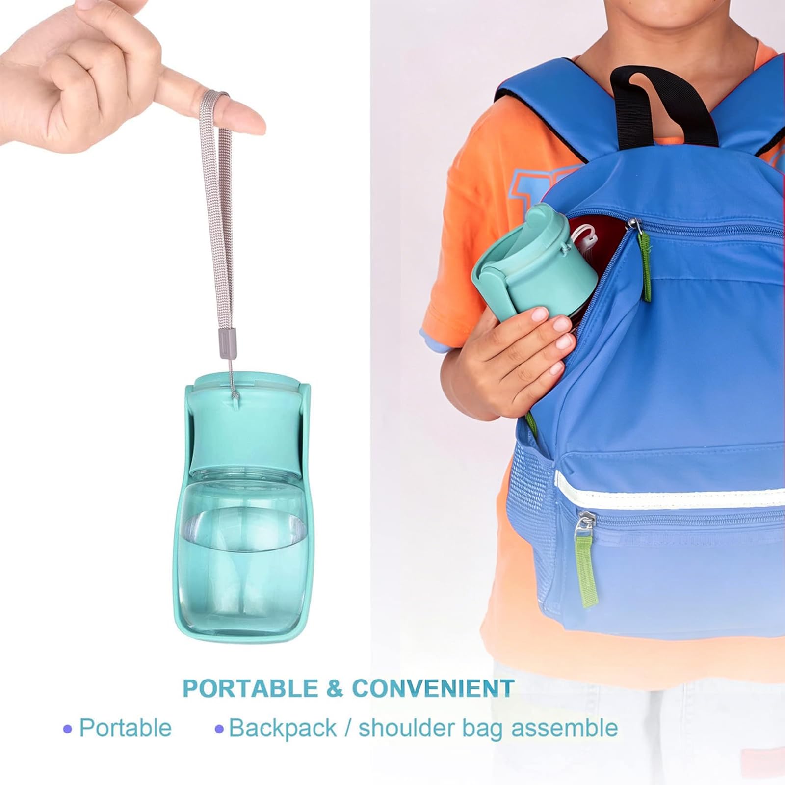Portable Dog Water Bottle, Foldable Water Bottle for Dog, Blue, 12oz 3
