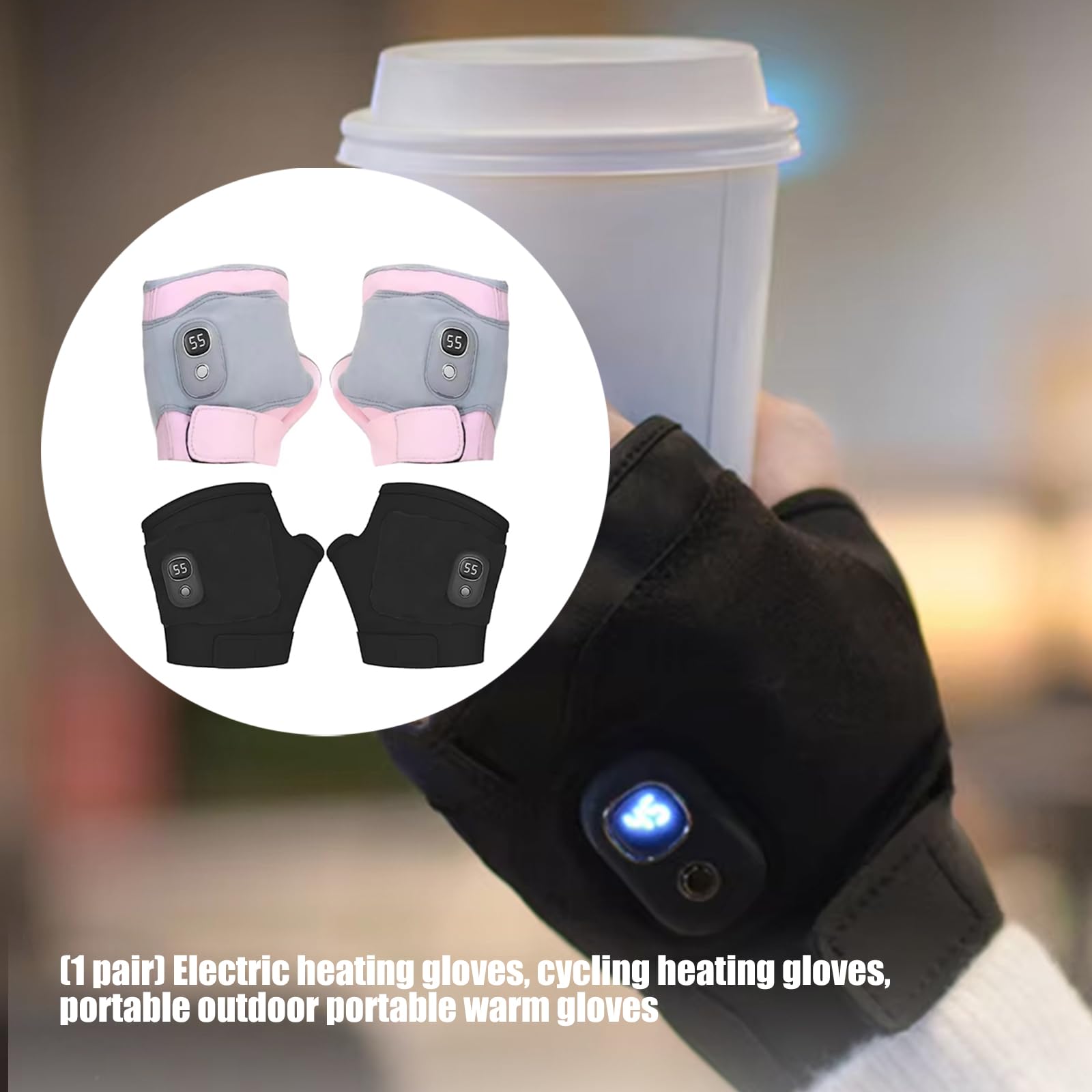 Guanti riscaldanti intelligenti con durata della batteria 6 ore Guanti da sci perfetti per appassionati snowboard e sport invernali quando fa freddo