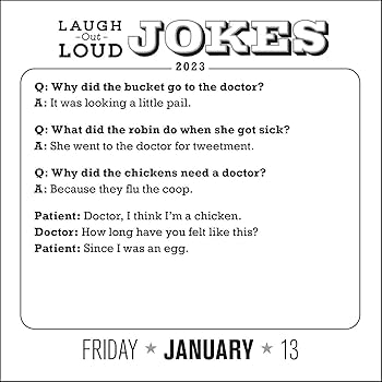 Laugh-Out-Loud Jokes 2023 Day-to-Day Calendar: 1,000 Punny Jokes: Elliott,  Rob: 9781524872908: Amazon.com: Books