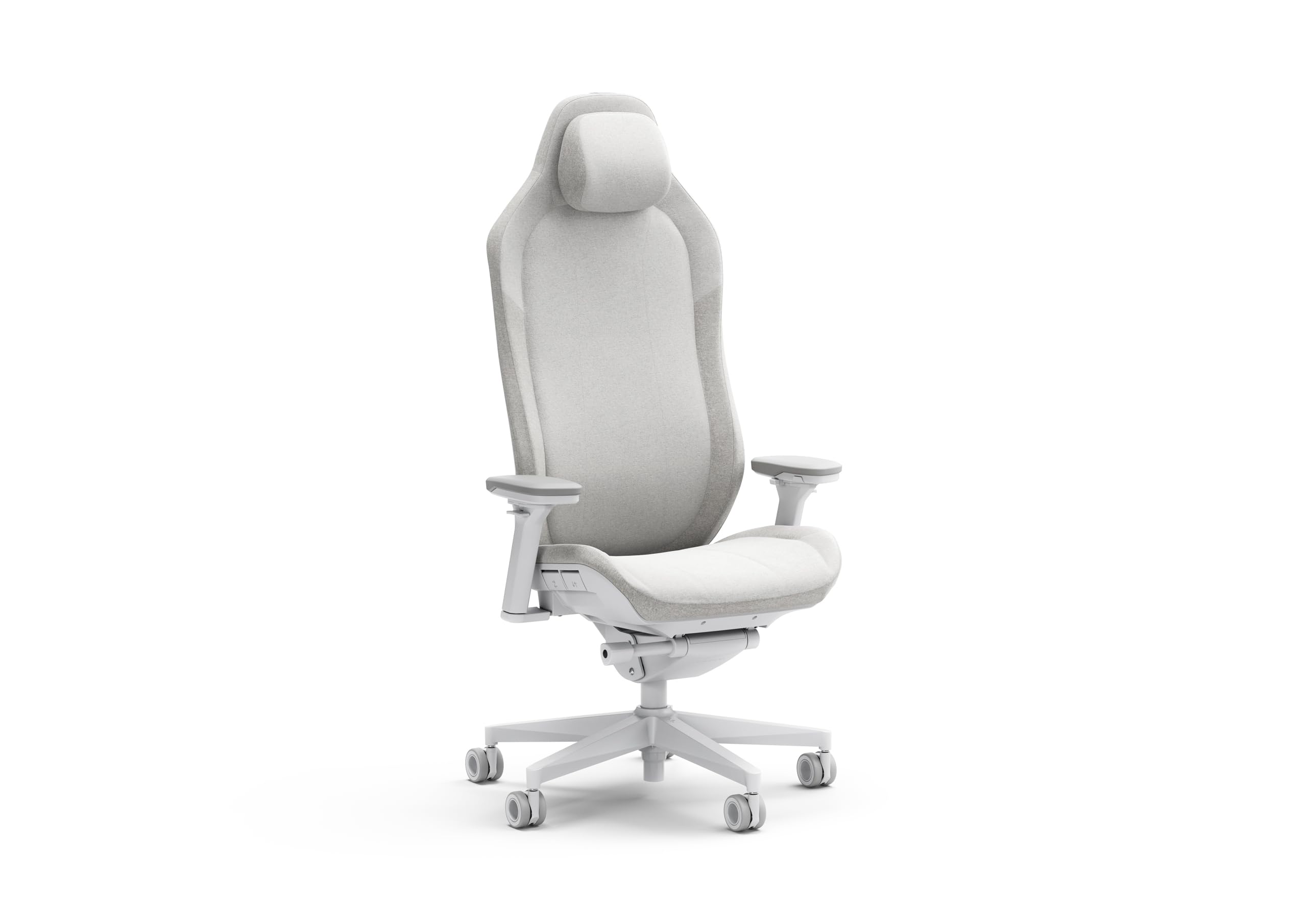 Fractal Design Refine Fabric Light Gaming Chair - Ergonomic Office Desk Chair Functionality with 4D Adjustable Armrests, High-Back Support, Lumbar Cushion, and Premium Fabric