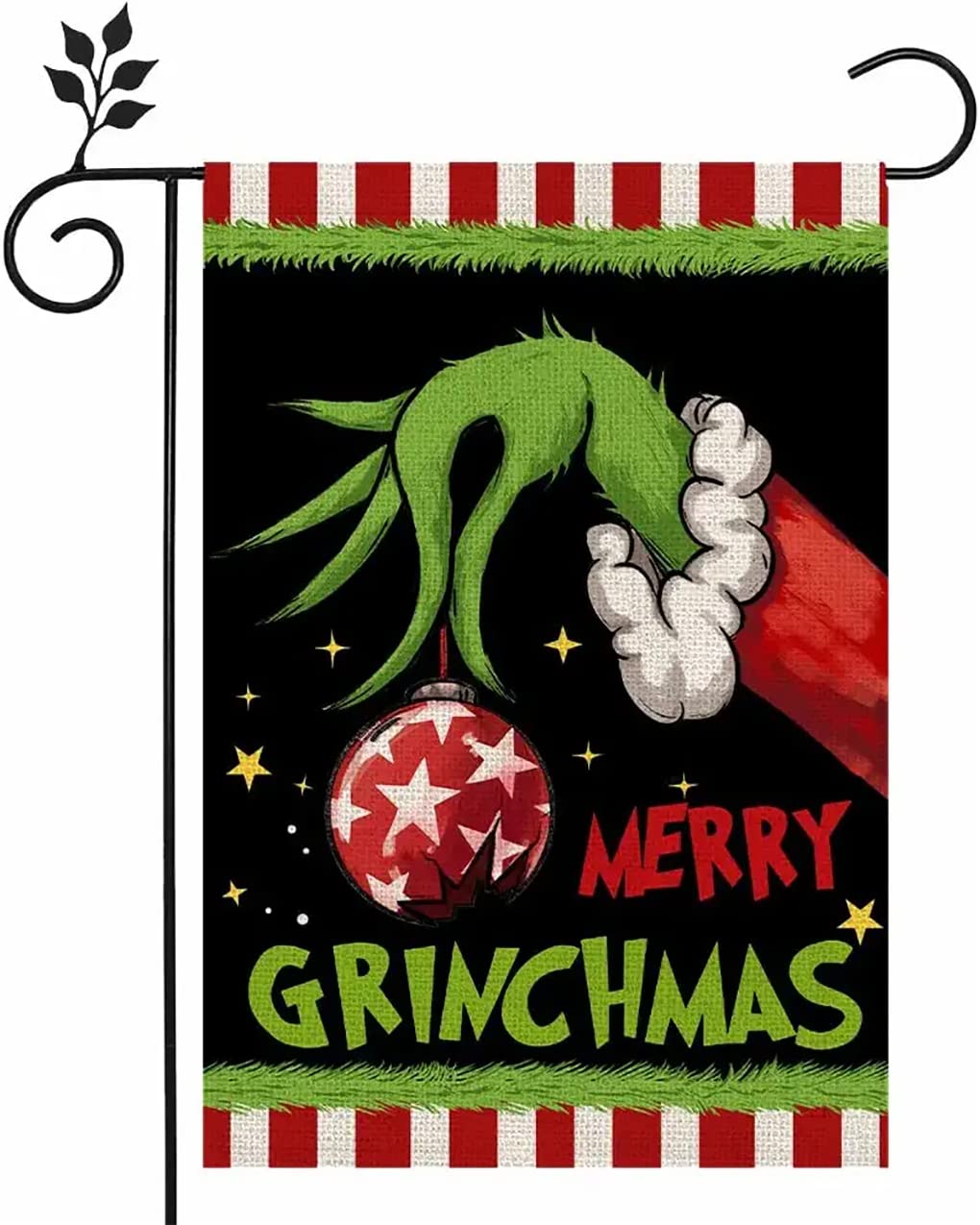 Eiazuiks Christmas Garden Flag Floral Merry Christmas Double Sided Vertical Rustic Farmhouse Yard Seasonal Holiday Outdoor Decor 12×18 Inch