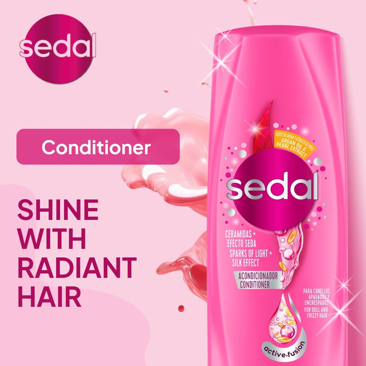 SEDAL Conditioner with Ceramides for Dry Hair Hydrating and Strengthening Formula, Shine and Smooth, 350ml x3 - Image 2