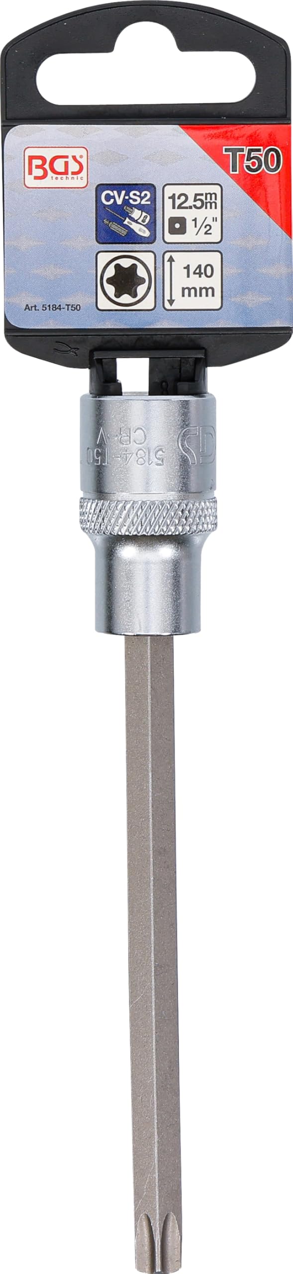 BGS 5184-T50 | Nasadka do bitów | długość 140 mm | 12,5 mm (1/2") | profil T (do Torx) T50