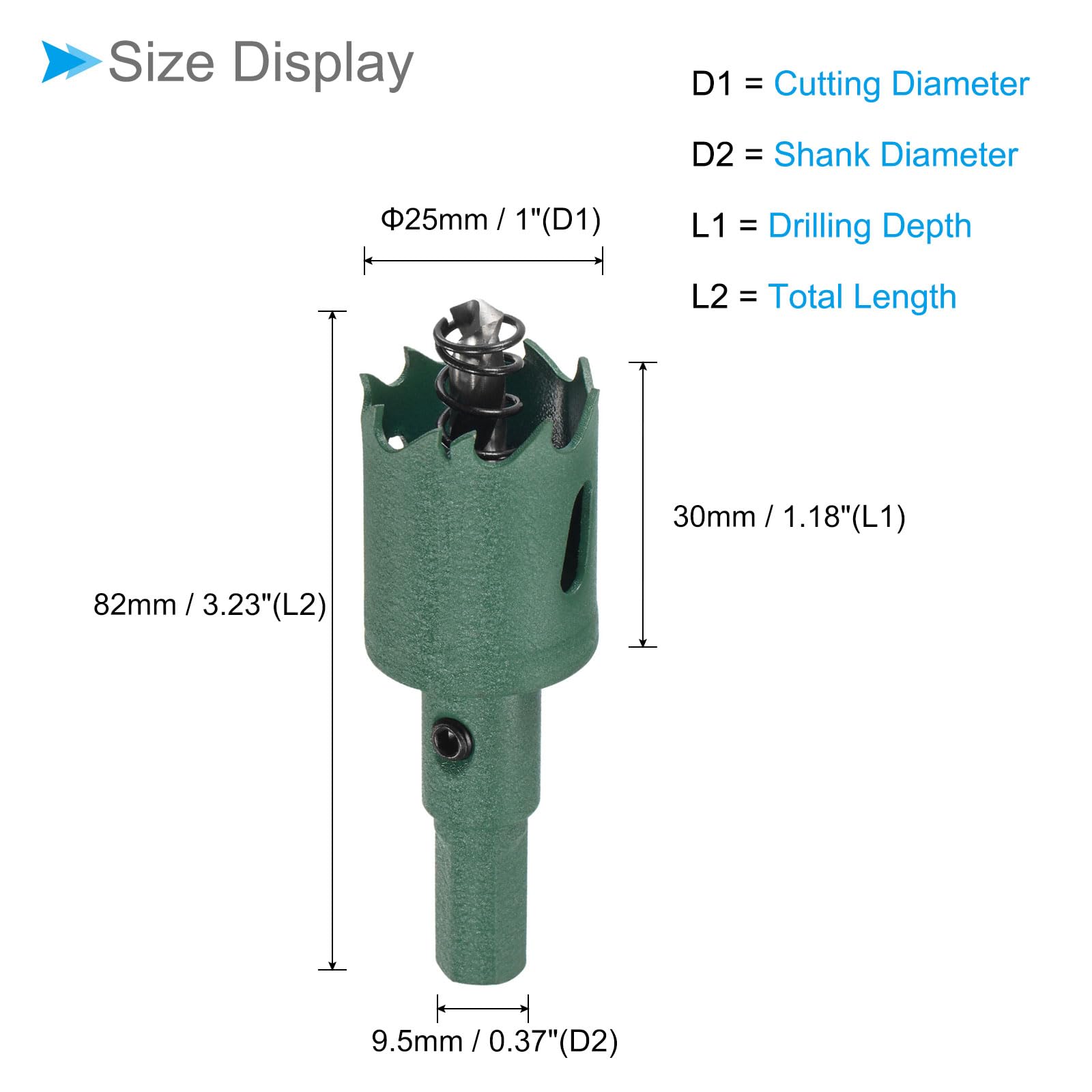 CoCud Bi-Metal Hole Saw, 25mm 1 Inch Dia Hole Saw, High Speed Steel Cutter - (Applications: for Wood Brass Zinc), 1-Pieces - Image 2