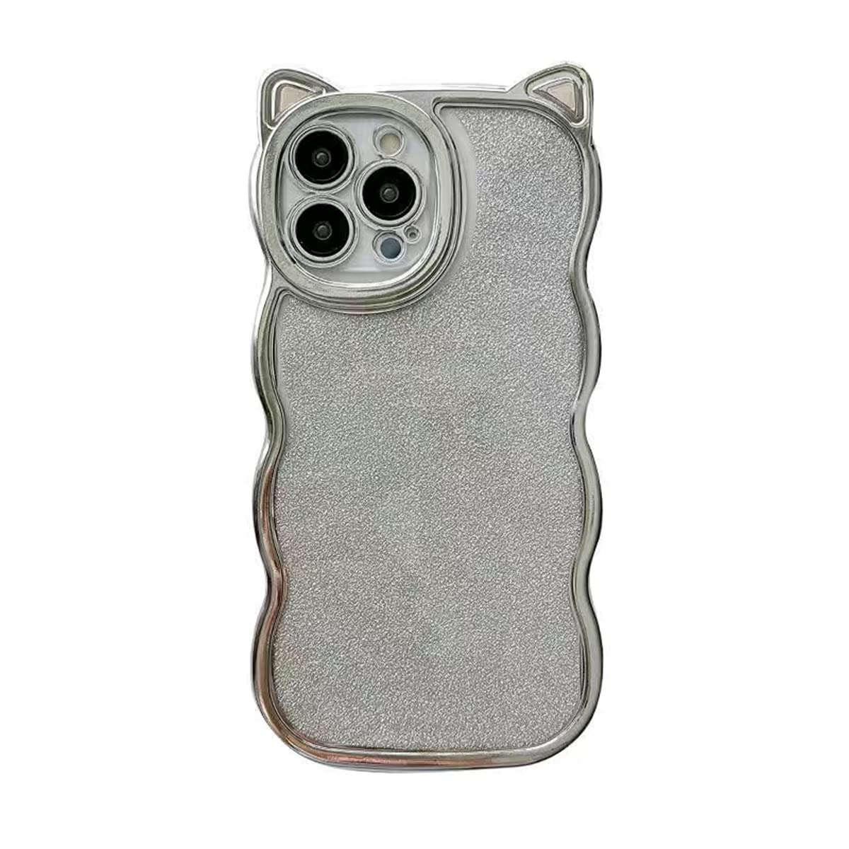 キラキラ　シルバー　猫耳　iPhoneケース　ラメ　韓国　かわいい　ねこ Amazon.co.jp: iphone14 ケース 可愛い おしゃれ シンプル 韓国