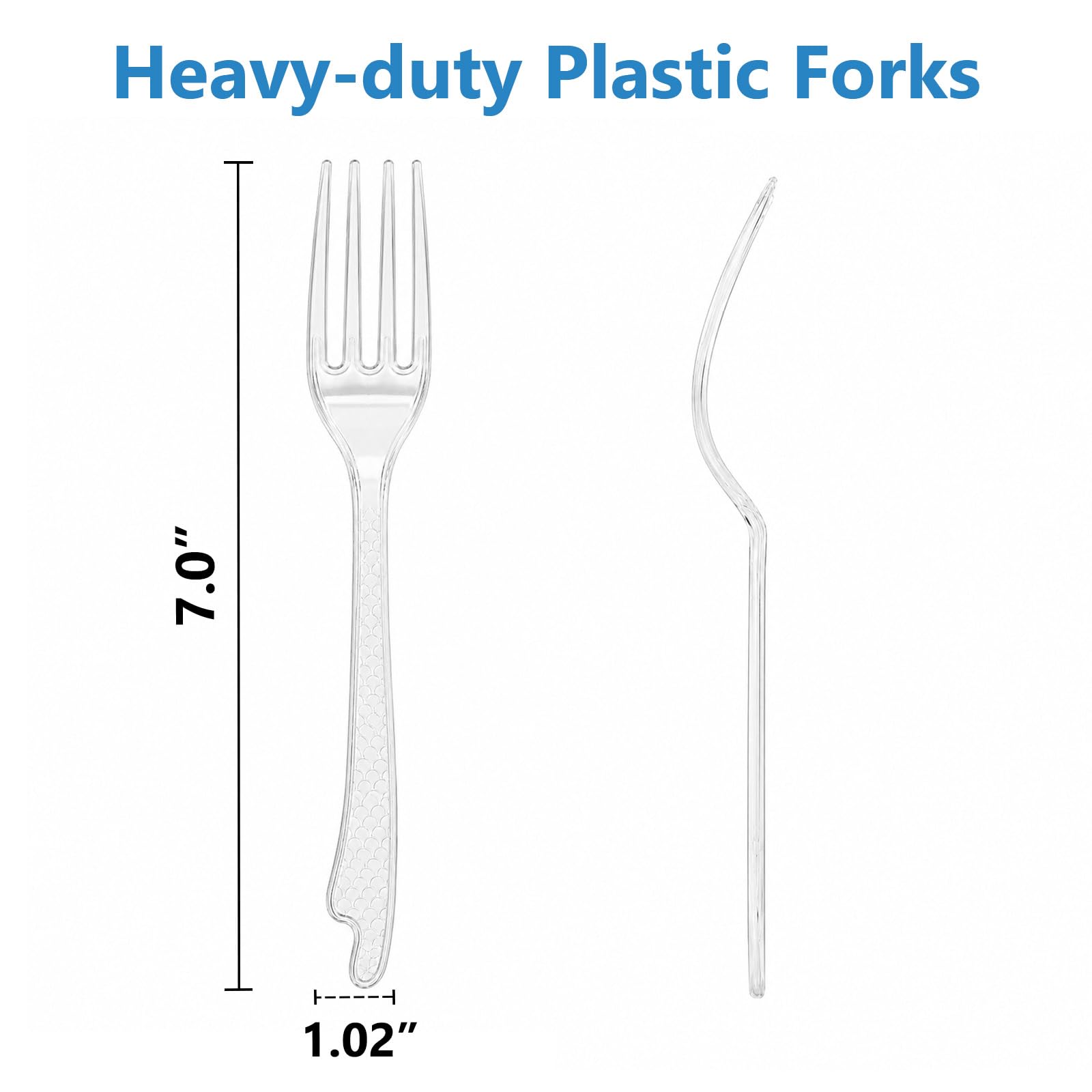 500 Count Heavy Duty Plastic Forks Disposable — Amazon image 3