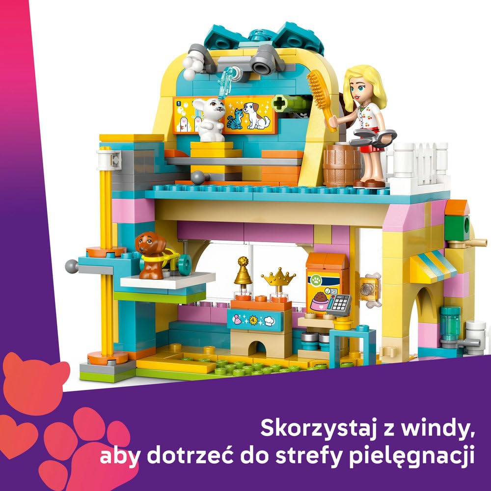 LEGO Friends Sklep z akcesoriami dla zwierząt 42650 | Akcesoria dla zwierząt, zabawa w sklep, prezent dla dziewczynki i chłopca 6+, 375 elementów