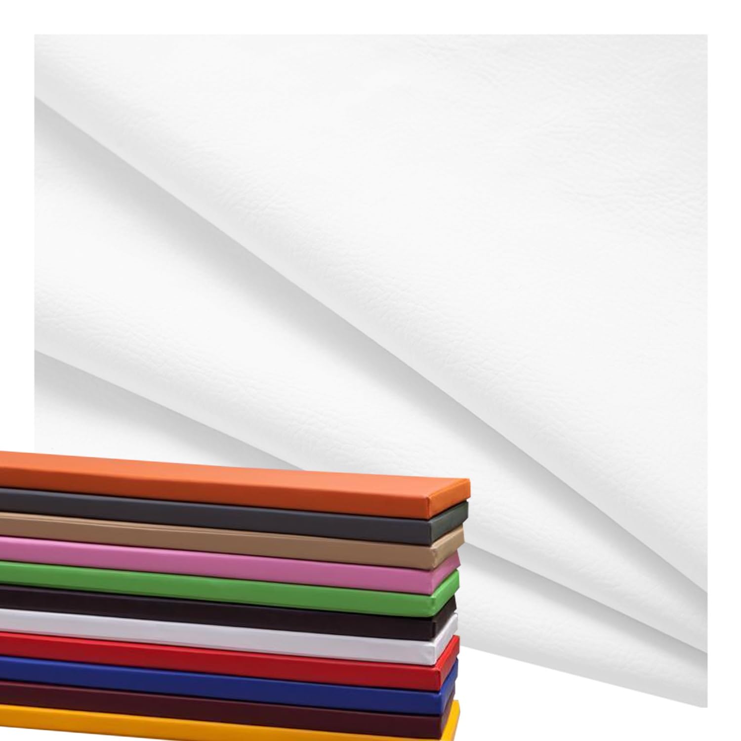 AQIGR Waterproof Bench Cushion Cover Only for Long Window Seat 120 x 40 150x45 100x35 PU Leather Bench Pad Covers 5cm Thicken for Indoor Outdoor Kitchen Tatami Garden(White,110x45x5cm)