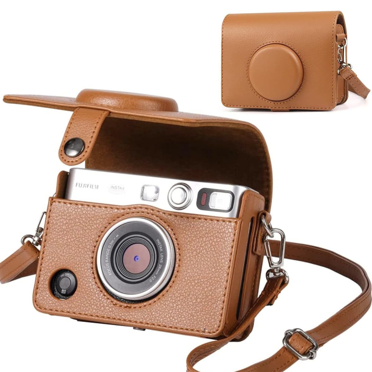 ZORBES® PU Case for Fujifilm Mini EVO Instant Camera Anti-scratch Fashion Vintage Brown Protective Case for Fujifilm Mini EVO with Removable Shoulder Belt (B0D83Z95CN) Amazon Price History, Amazon Price Tracker