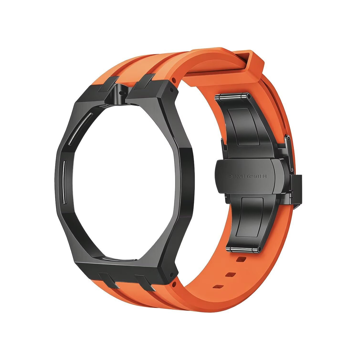 Bracelet Compatible avec Swatch Royal Pop, Bracelet en Silicone Associé à un Boîtier en Acier Inoxydable, Résistant aux rayures et Imperméable.