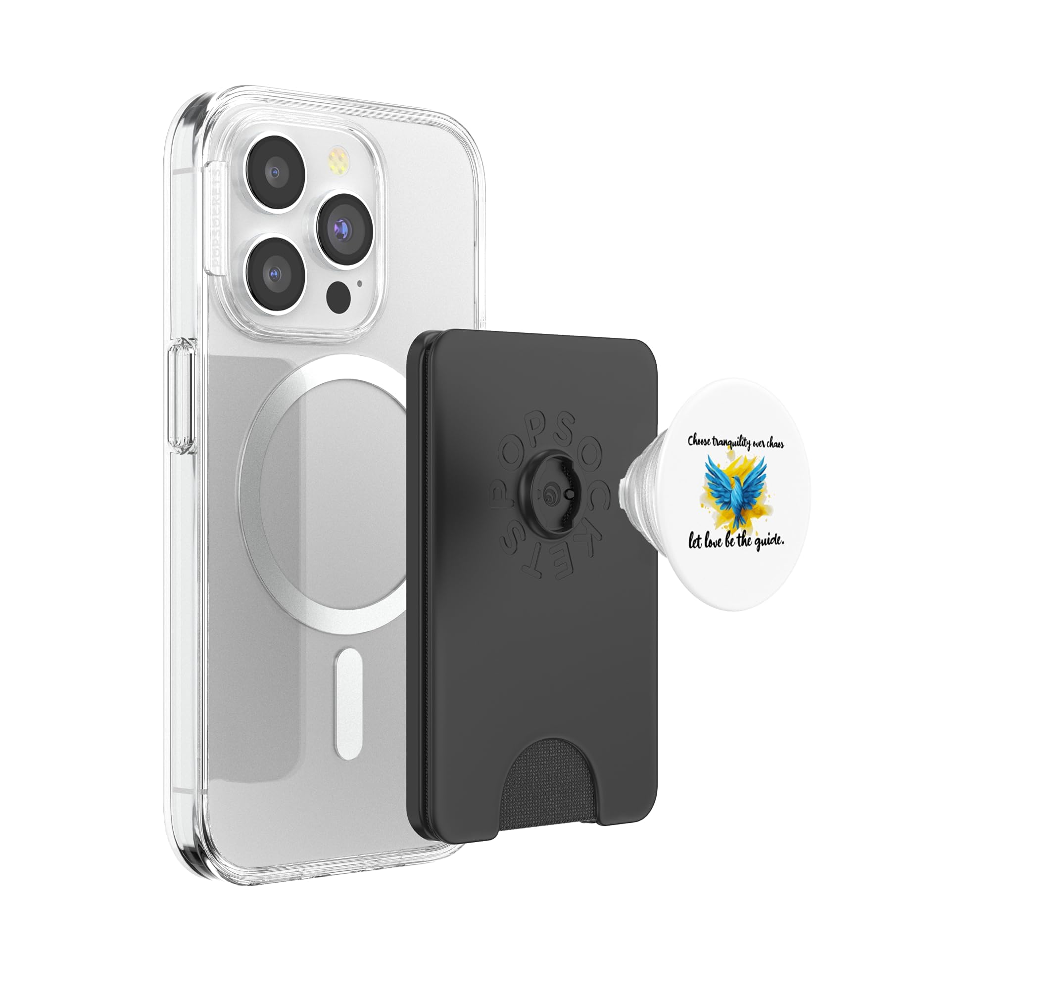 Choose Tranquility Over Chaos, let Love be the Guide PopSockets PopWallet für MagSafe