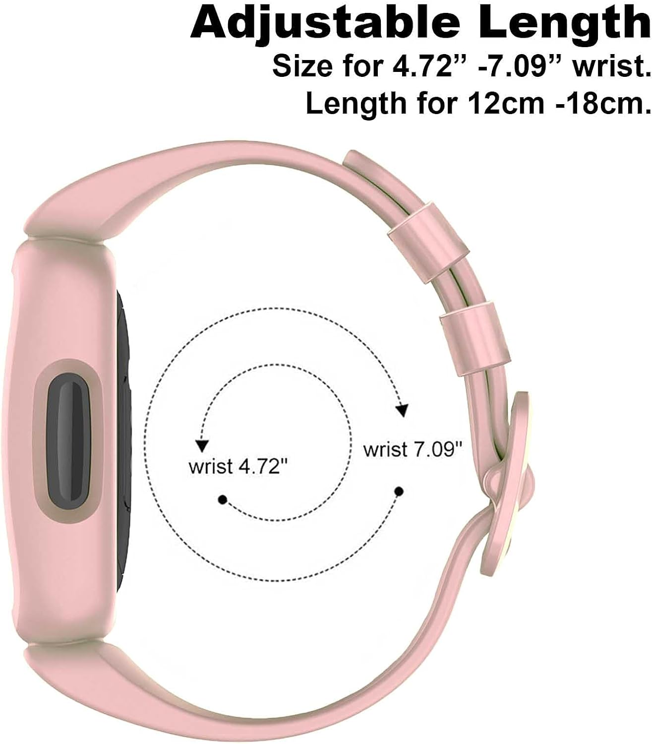 TopPerfekt Straps Compatible with Fitbit Ace 3 for Kids Soft Silicone Waterproof Bracelet Accessories Sports Watch Strap Replacement for Fitbit Inspire 2/Ace 3 Boys Girls (Light pink) - Image 4