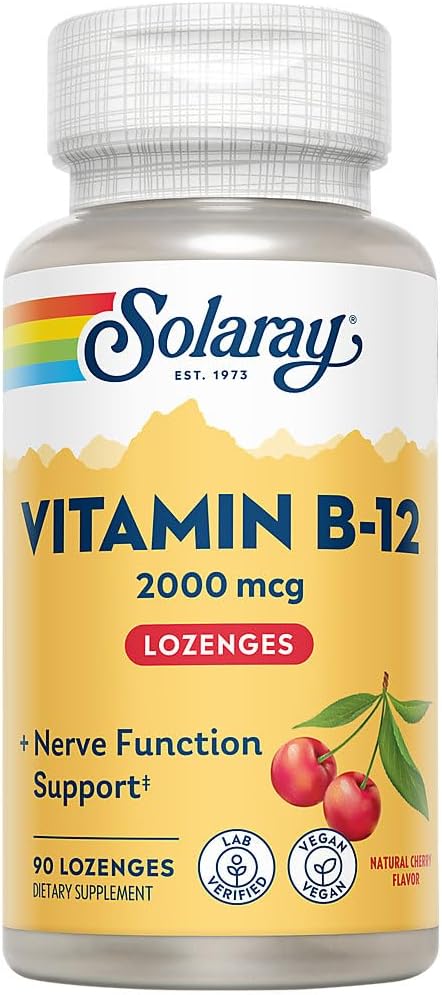 Solaray Vitamin B 12 2000mcg, 90 Lozenges