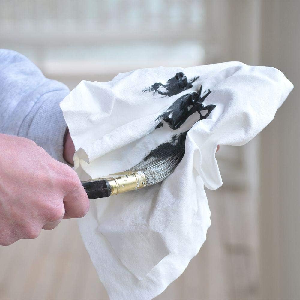 Avalon Towels Cleaning Rags Bulk - White T-Shirt Knit Rags, (5 Pound), Multipurpose Cleaning Towels for Home, Auto Shops, Restaurants, Garages, Painters, Polishing, (16"x16")