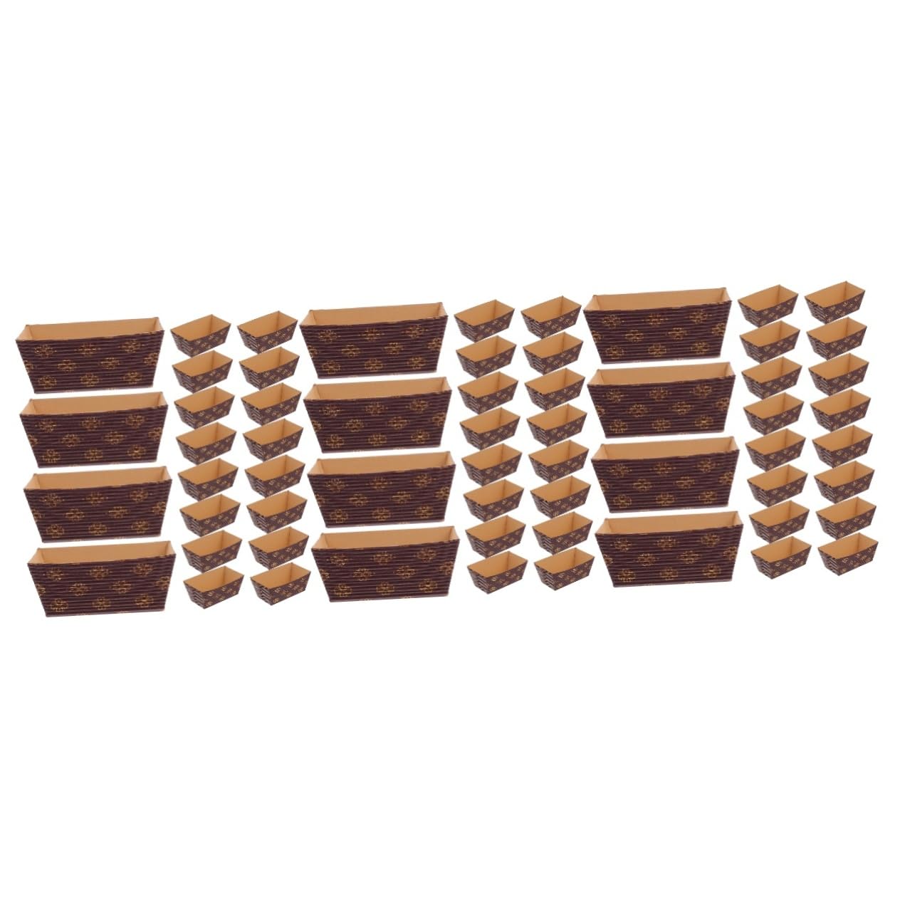 Cabilock 3 Ensembles Moules À Papier Lot De Caissettes Rectangulaires Antiadhésives Pour Cuisson Four Pour Gâteaux Muffins 50 Pièces * 3
