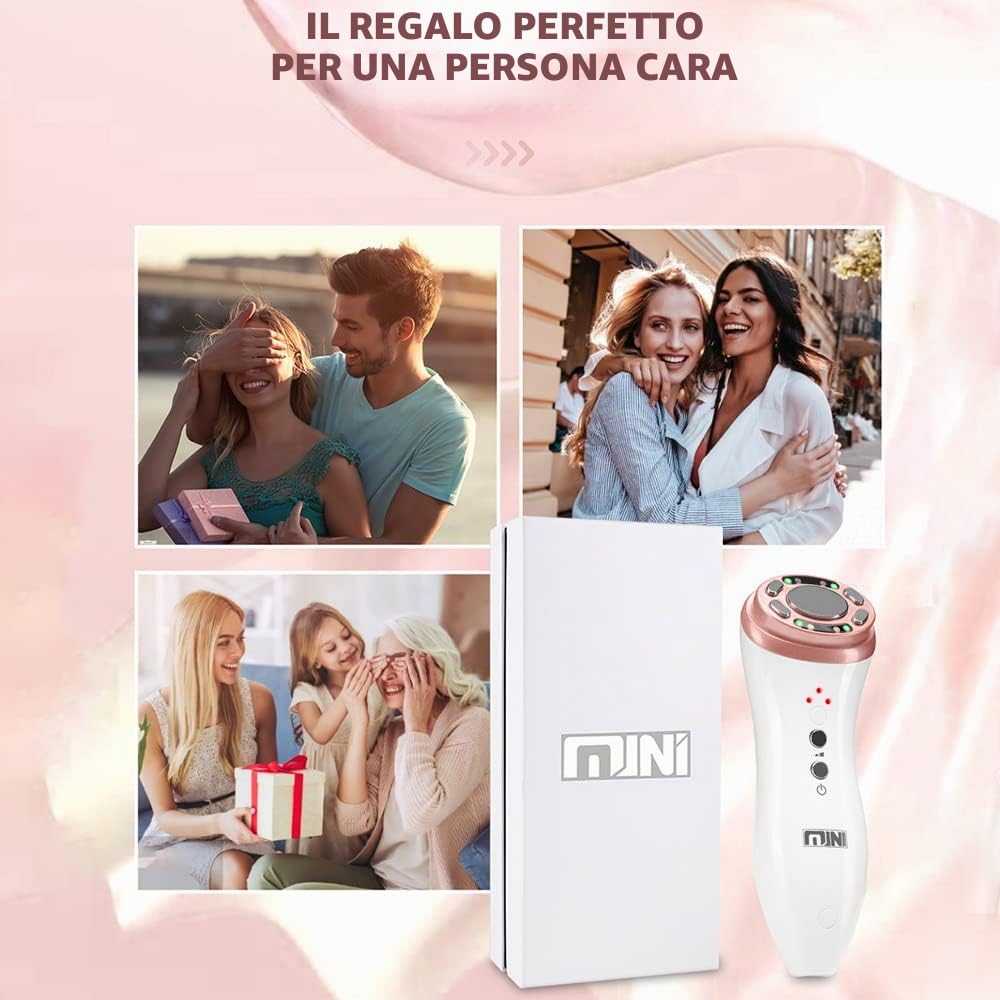 Dispositivo di Bellezza 3 IN 1 RF EMS MINI HIFU Portatile Ringiovanimento della Pelle con Lifting Facciale Macchina di Bellezza per la Cura Della Pelle del Viso