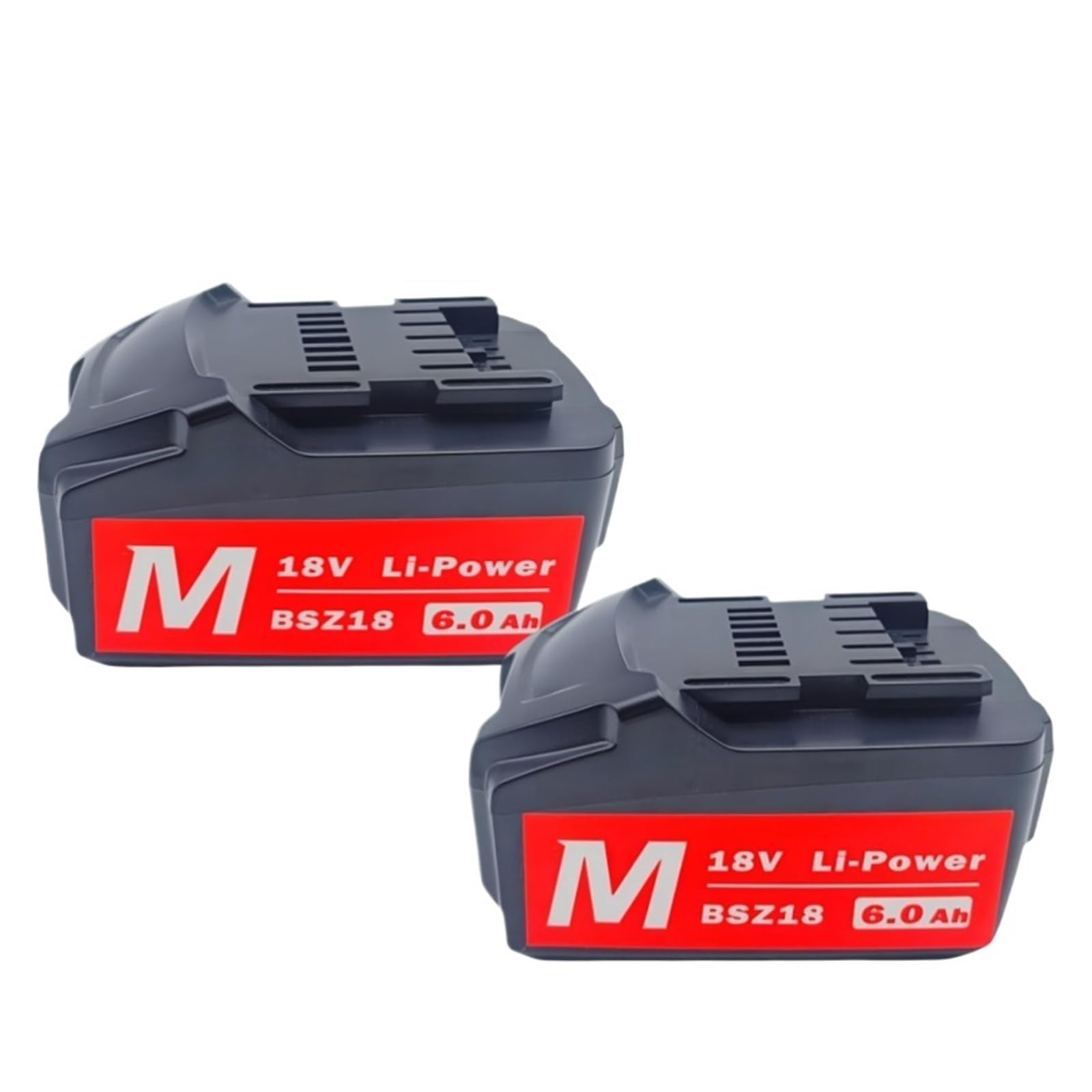 Batterie 18 V 3,0 Ah 6,0 Ah 9,0 Ah, compatible avec Metabo, remplacement d'outils électriques sans fil, compatible avec Metabo, batteries de secours 18 V 625592000 625591000(6.0Ah battery-2)