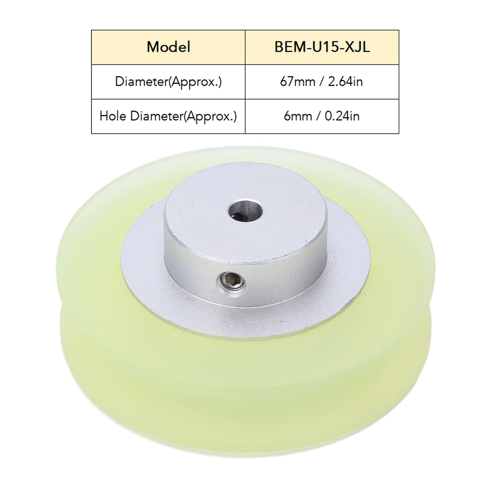 Length Counter Wheel, 6mm Hole Diameter Walking Tape Encoder Meter Accessory for Speed Position Counting Measuring(BEM-U15-XJL)