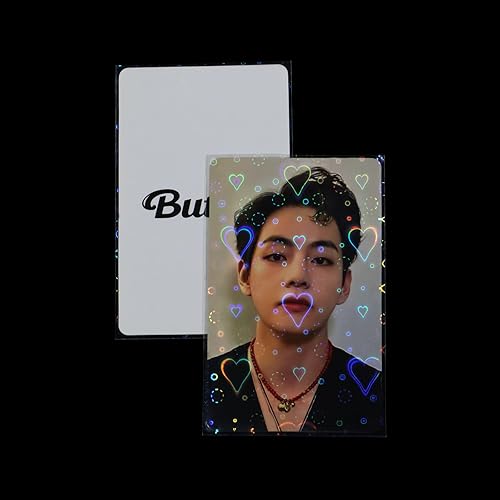 Miniatura 5 de 100 fundas holográficas para tarjetas Kpop, fundas para tarjetas fotográficas, mini protectores de fotos para bolsillos de carpeta (2.23 x 3.31