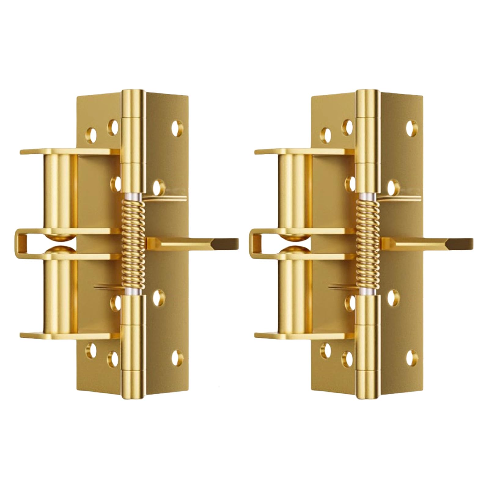 2Pcs 90 Degree Positioning Locking Hinge Buffer Rebounds Device Automatic Door Closing Hinge for Cabinet Wardrobe Automatic Door Easy Installation Hinges Hardware