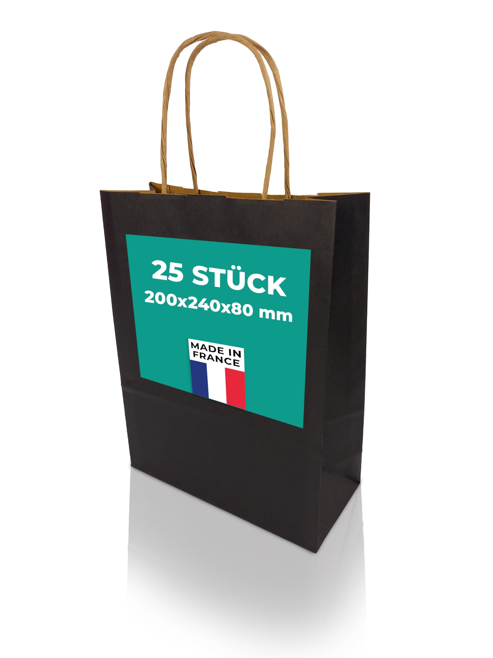 25 h-Green Recycled Paper Carrier Bags 200 x 240 x 80 cm Black