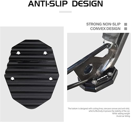 Miniatura 5 de Kickstand Extension Pad Motorcycle Kickstand Side Stand Support Enlarge Extension for Yam&aha NMAX155 NMAX125 N-MAX 125 155 Xmax X-MAX 300 MT15 MT125
