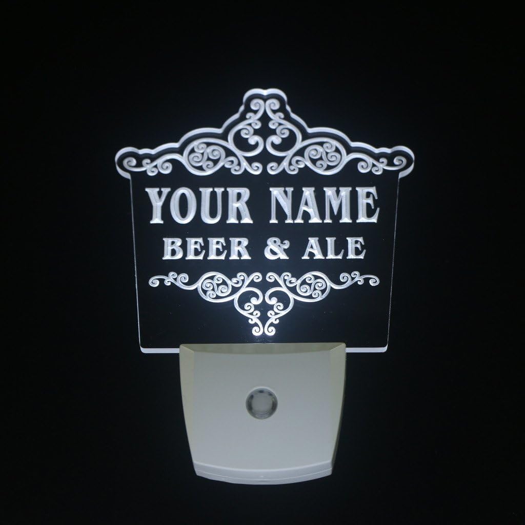 ADVPRO wsqs-tm Name Personalized Custom Beer & Ale Vintage Bar Cold Beer Day/Night Sensor LED Sign
