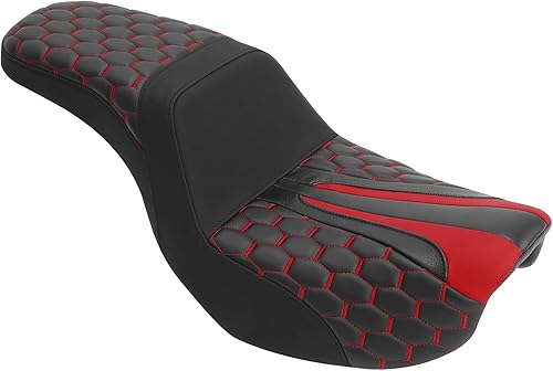 Vista 177 de Asiento de motocicleta para conductor y pasajero, apto para Harley Dyna Wide Glide Low Rider Street Bob Fat Bob FXDF Super Glide Custom FXDC