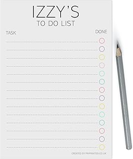 A5 Personalised To Do List - 50 sheets - 120gsm Paper - Pastel Organisation Planners - Monthly, Weekly & Daily Styles Available