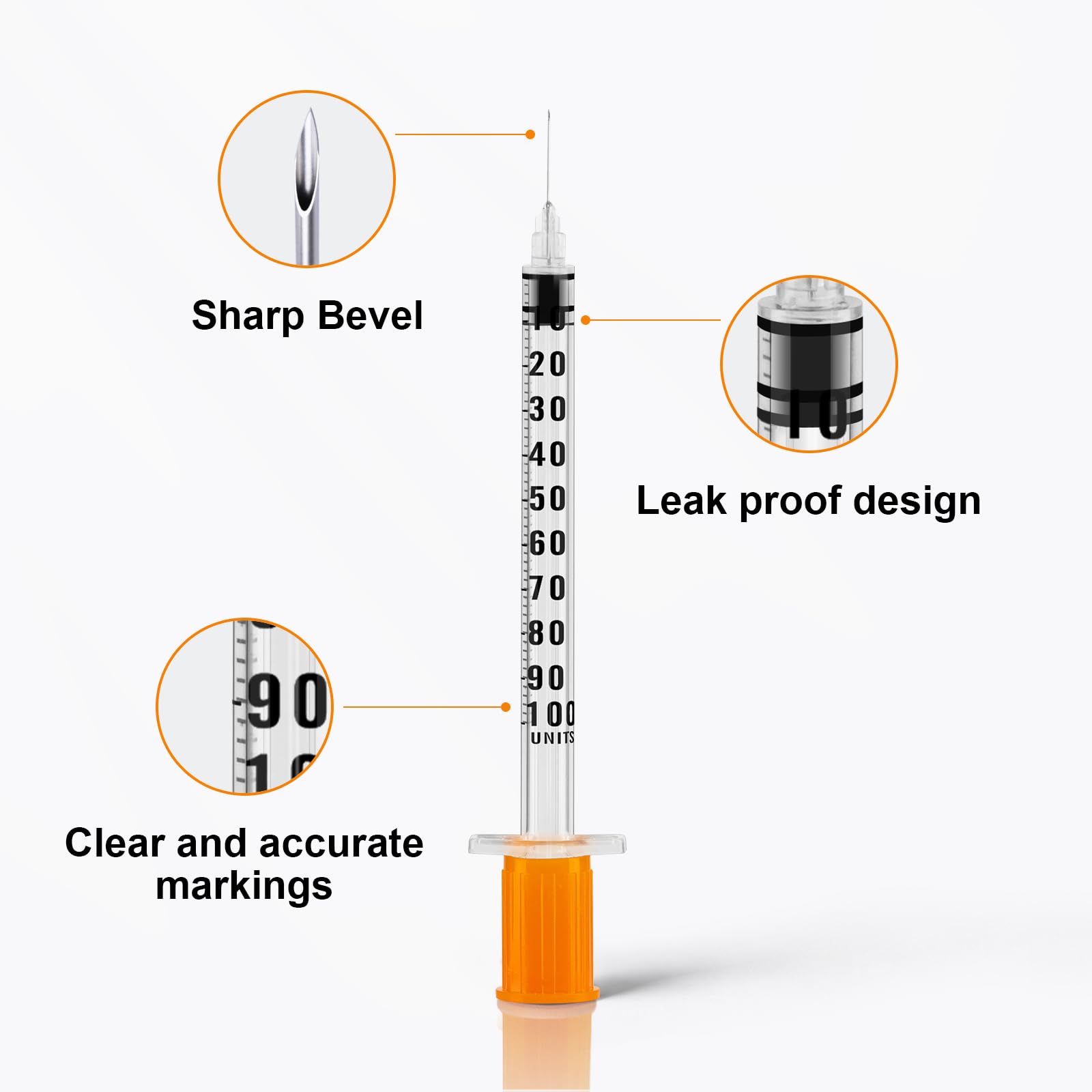 100 Pack 1ml/cc 31G 5/16Inch Syringes, Lab Syringes, Individual Package — Amazon image 5