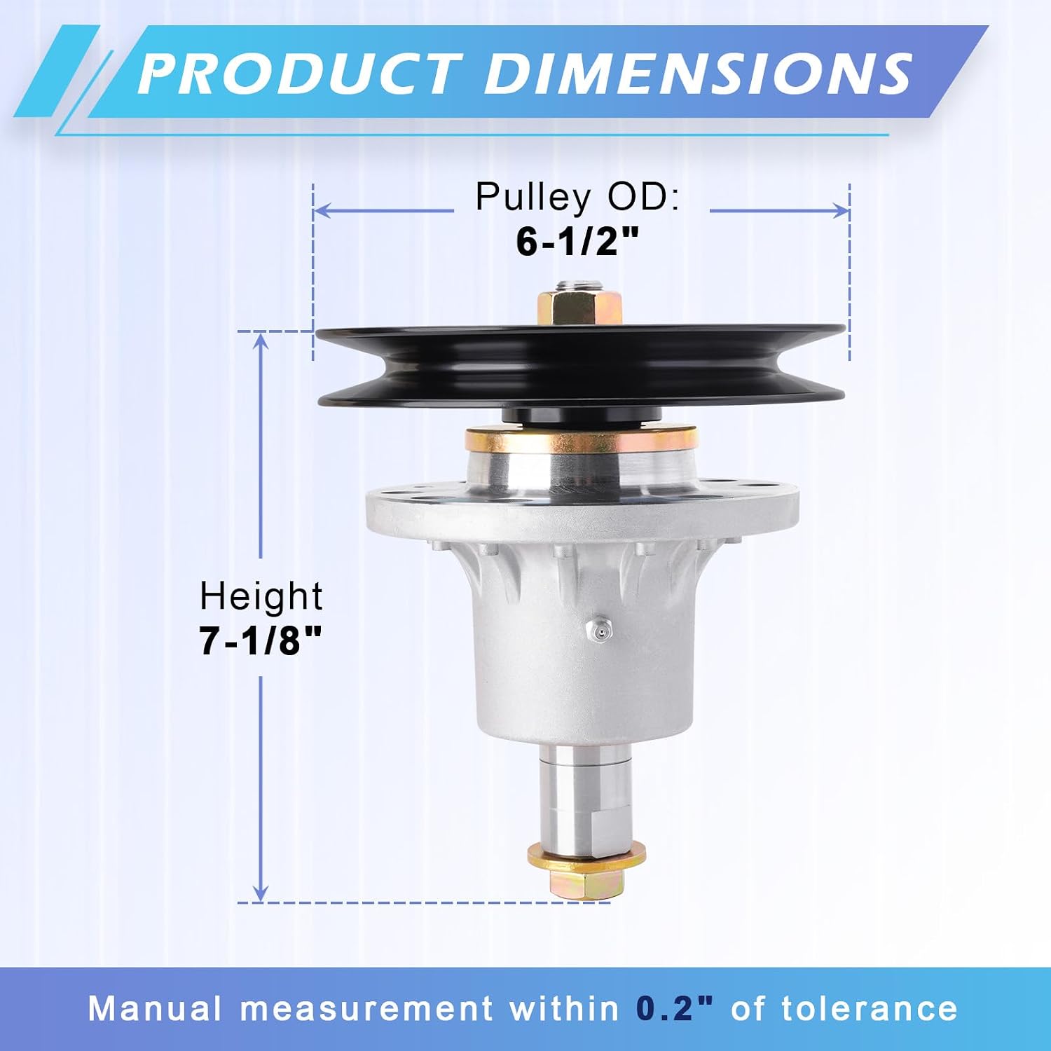 60 Inch Mower Deck Spindle Assembly Fit for Exmark Lazer Z Lazer Z CT Lazer Z HP LZ22KC604 LZ25KC604 Lawn Mower Replaces OEM 1-634972 634972