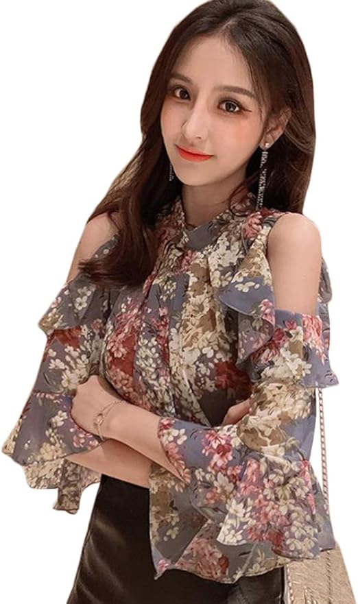 Amazon Bscool ブラウス レディース シフォン 花柄 シャツ オフショルダー トップス ベルスリーブ きれいめ カットソー 七分袖 ゆったり 肩出しブラウス セクシー シャツ ブラウス 通販 Amazon Bscool ブラウス レディース シフォン 花柄 シャツ オフショルダー トップス ベルスリーブ きれいめ カットソー 七分袖 ゆったり 肩出しブラウス セクシー シャツ ブラウス 通販