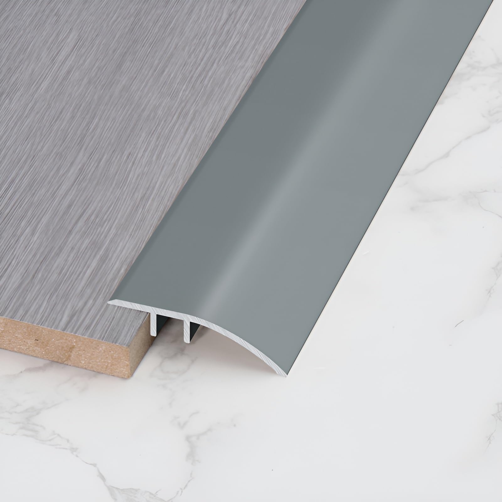 Metalowy pasek przejściowy Listwa progowa do drzwi, ramp, listwy progowe, aluminiowe, do przejść podłogowych, zestaw 3 sztuk, wielokolorowe, 2,7 m x 4,3 cm(Blue)