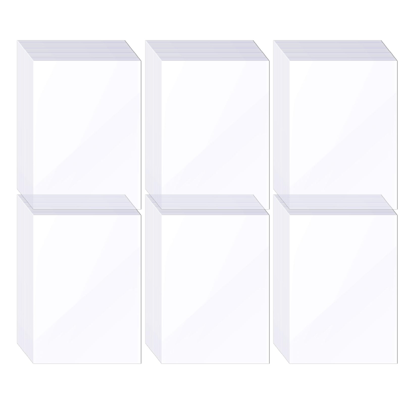 ASelected 600 Pcs Clear Card Sleeves, 66 x 91mm Standard Size Trading Card Protectors, 100 Micron CPP Soft Sleeves for Pokemon, MTG and Sports Cards