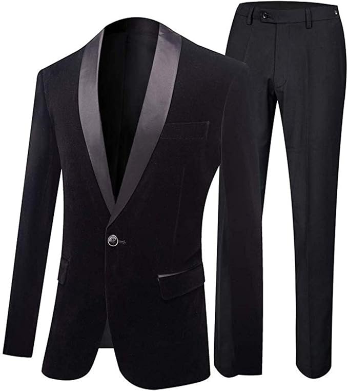 Leader of the Beauty Men's One Button Prom Formal Suit 2 Pieces Suits