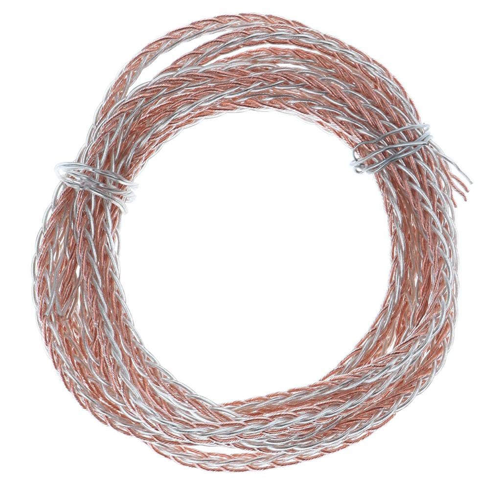 7N OCC Copper Wire, DIY HiFi Audio Cable for Earphone 2m Gold and Silver-image-33