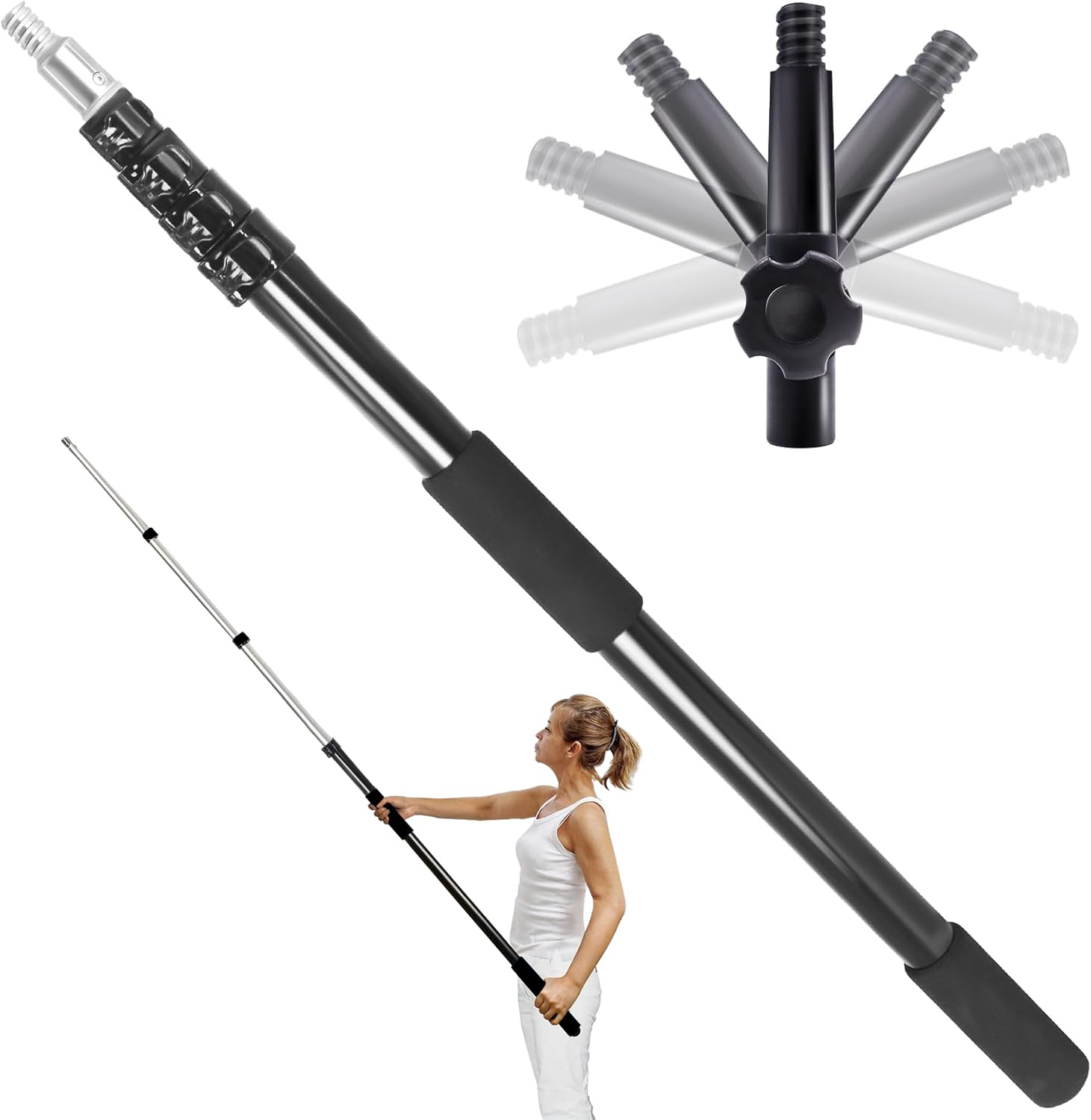 Amazon.com: 28FT Reach Telescopic Extension Pole, 5-20FT Multi