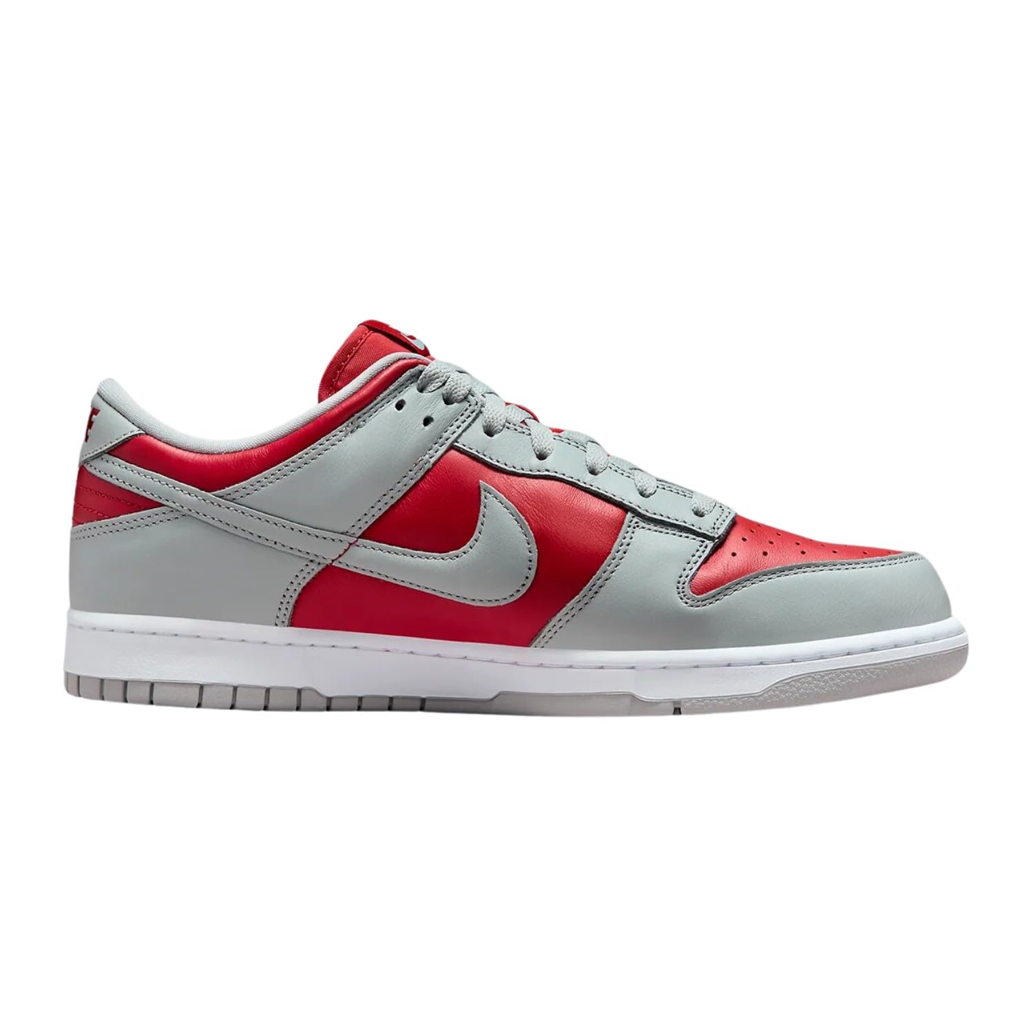 Nike Low Dunk QS Trainers in Red Silver White