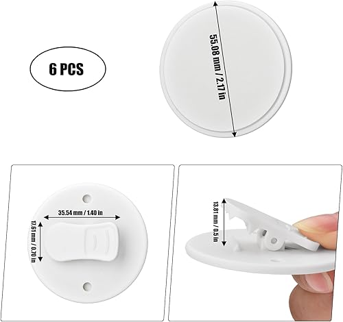 Miniatura 2 de 6 clips de cortina de ducha autoadhesivos para cortina de ducha, clip de peso, arreglar cortinas de ducha y cortinas