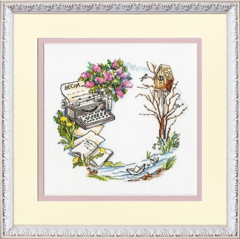 Broderie point de croix adultes Printemps dans l'air pour votre décoration d'intérieur
