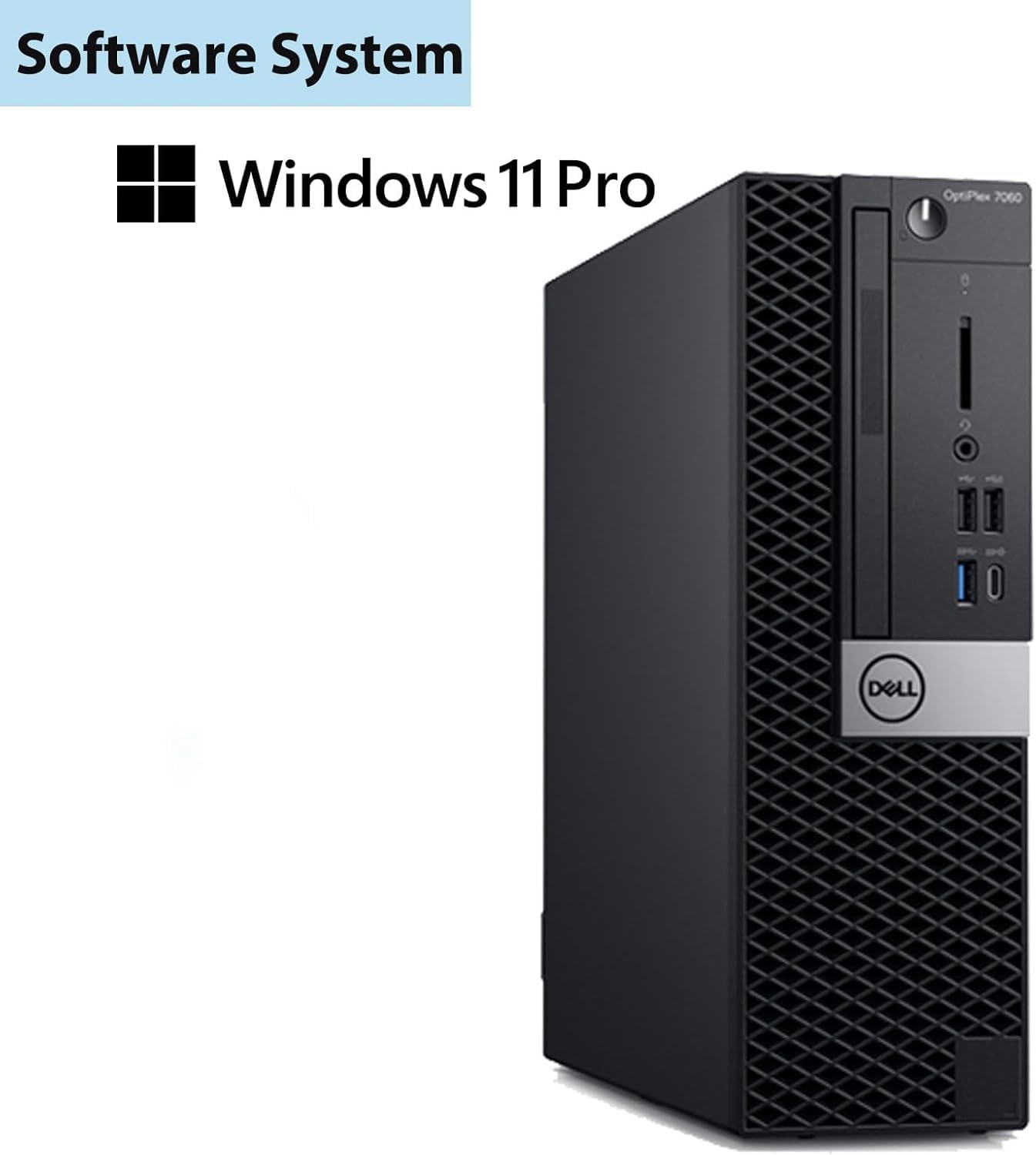 Dell Optiplex 7050 SFF Desktop Computer, Windows 11 Pro, 16GB RAM, 512GB SSD, Core i7-6700 3.4GHz Up to 4.0GHz 8Threads, USB WiFi+BT, Keyboard, Mouse, No DVD(Renewed)