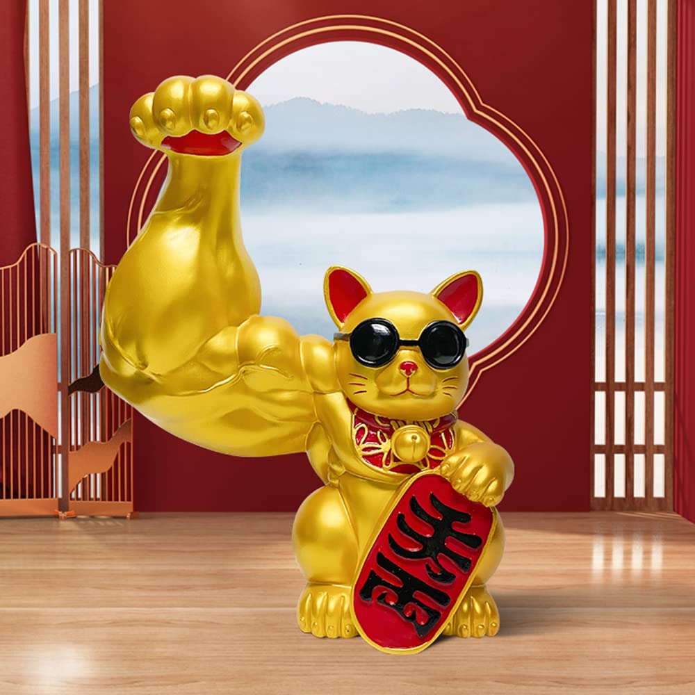 Amazon.co.jp: Tinse 招き猫 置物 おしゃれ ユニコーンアーム 開運雑貨