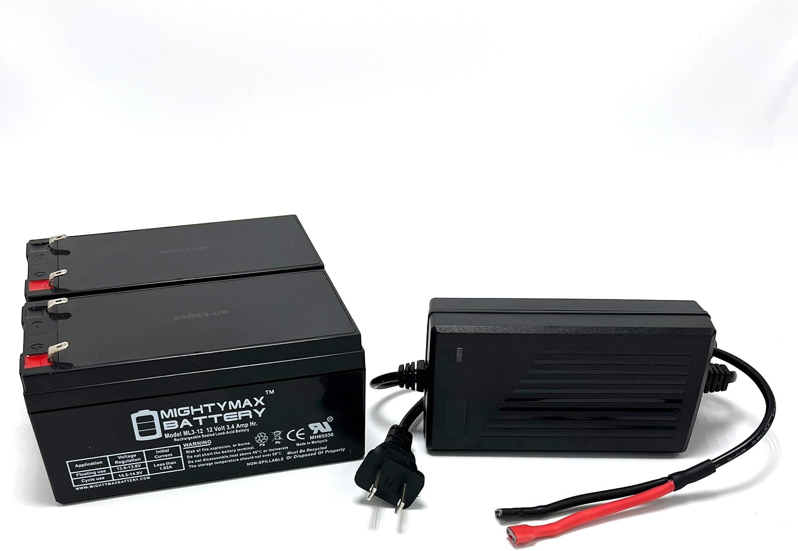 Charger and Batteries Combo Compatible with Bruno Elan